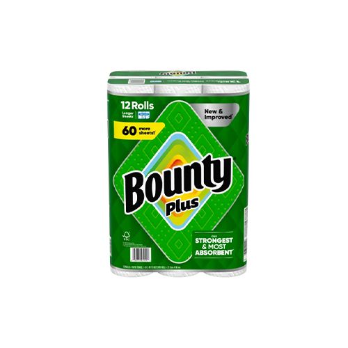 BOUNTY WHITE PLUS PAPER TOWEL 12 X 91 SHEETS