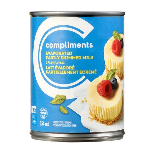 COMPLIMENT EVAPORATED 2% MILK 354 ML