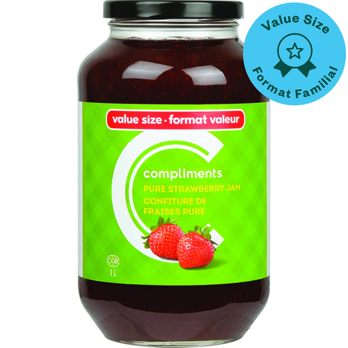 COMPLIMENT PURE STRAWBERRY JAM 1 LT