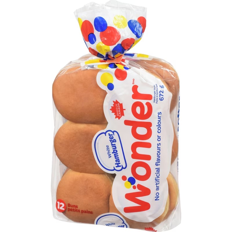 WONDER BREAD 4" SESAME HAMBURGER BUNS 12 x 4"