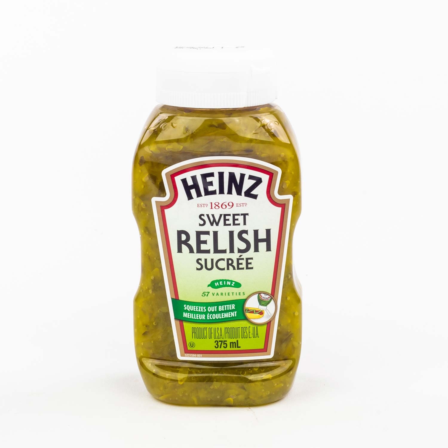 HEINZ SWEET GREEN SQUEEZABLE RELISH 375 ML