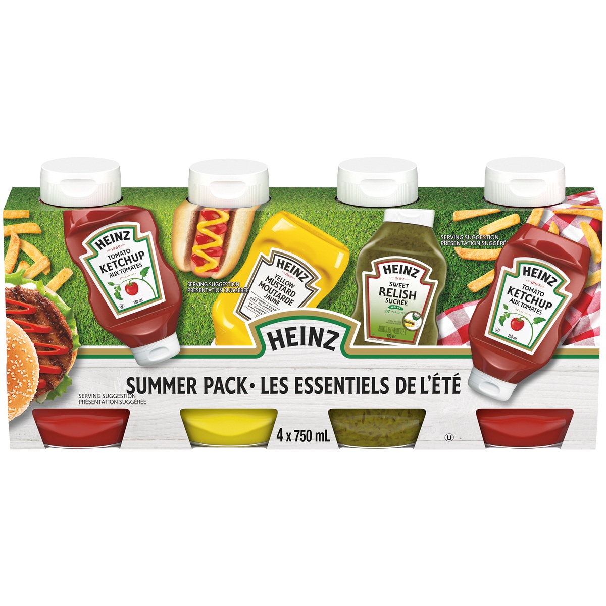 HEINZ PICNIC PACK SAUCES 4 X 750 ML