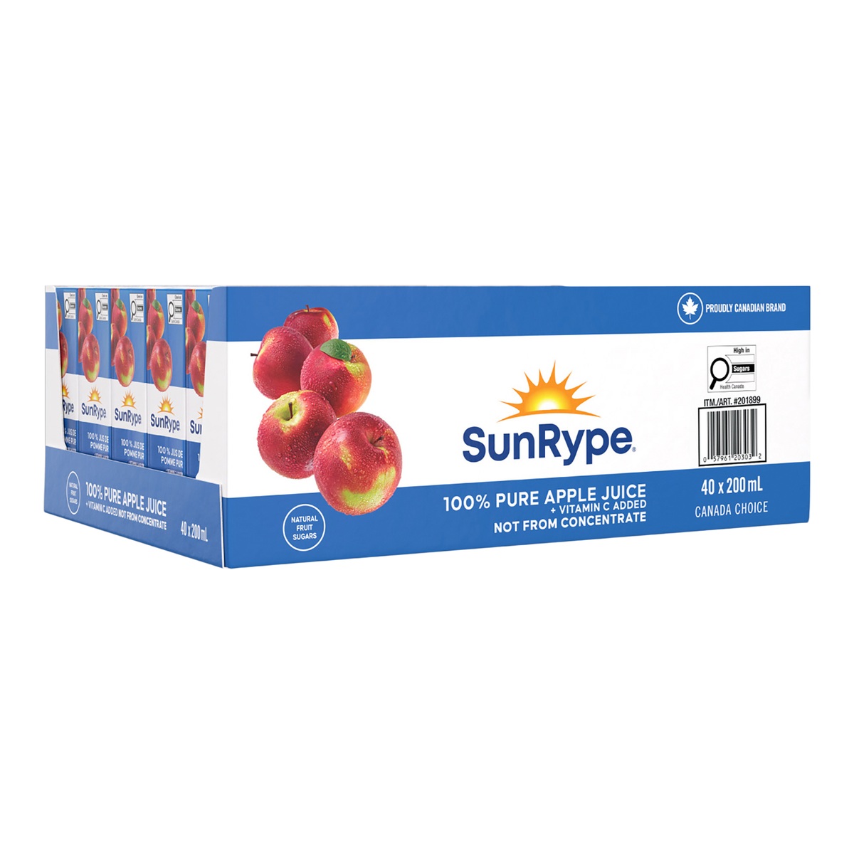 SUN RYPE APPLE JUICE BOXES 40 x 200 ML