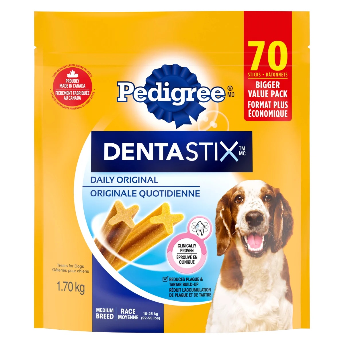 PREDIGREE DENTASTIX 70CT 1.70KG