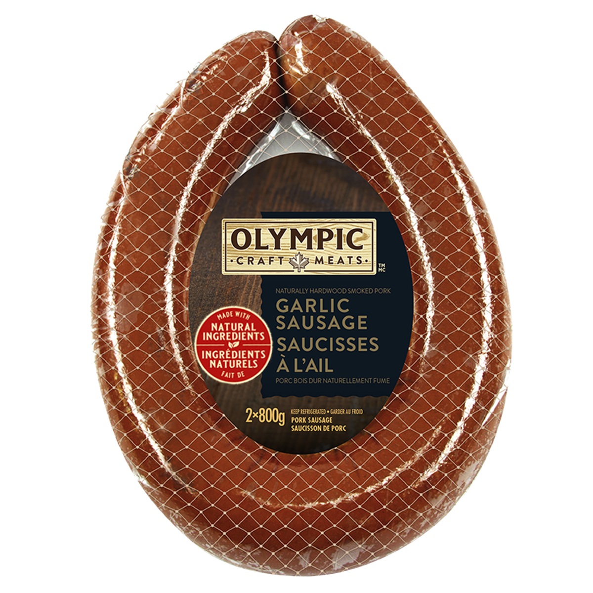 OLYMPIC GARLIC SAUSAGE 2 X 800GR