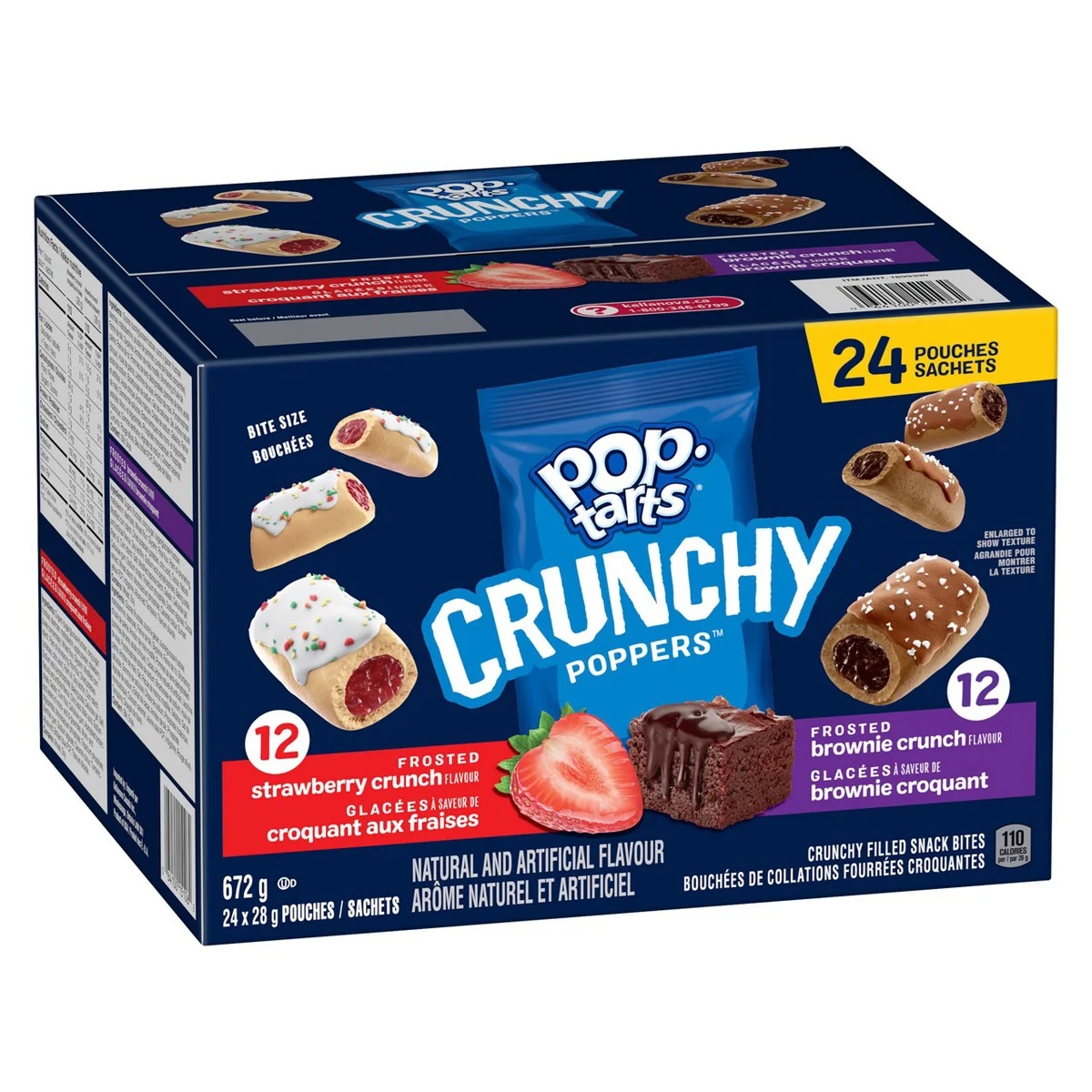 KELLOGG'S POP TART CRUNCHY POPPERS 24 X 28G