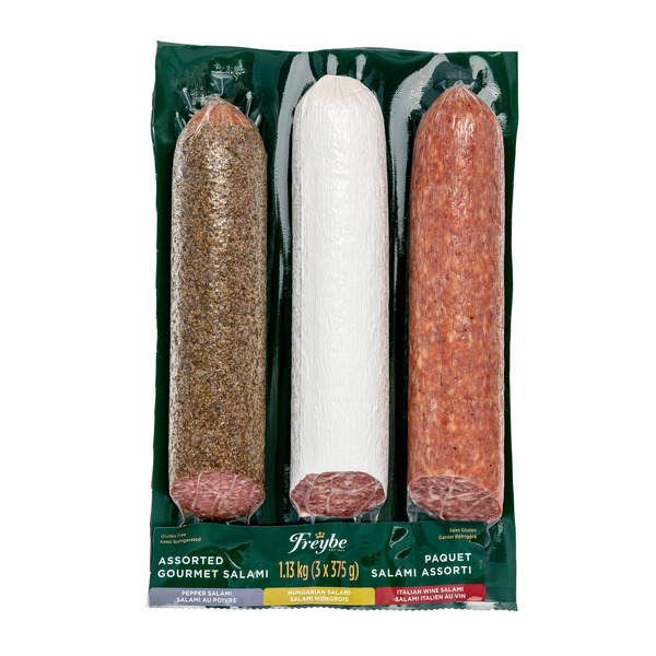 FREYBE GOURMET SALAMI CHUBS 3 X 375 GR