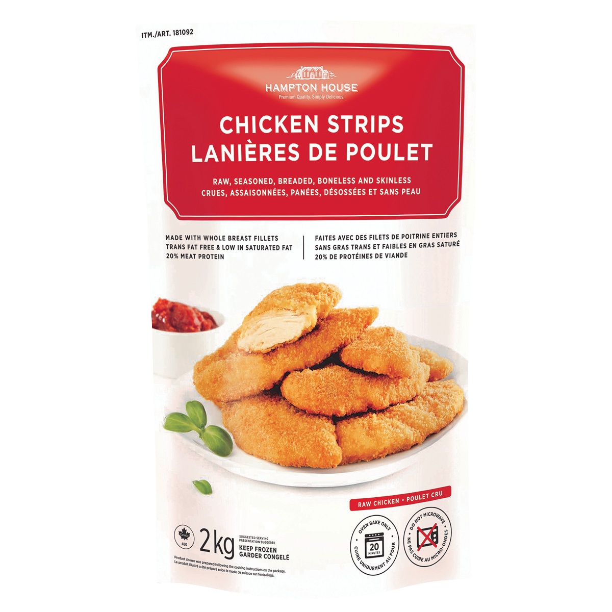 HAMPTON HOUSE BREADED CHICKEN STRIPS 2 KG