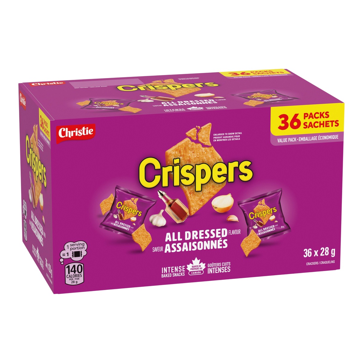 CHRISTIE ALL-DRESSED CRISPER CRACKERS 36 x 28g