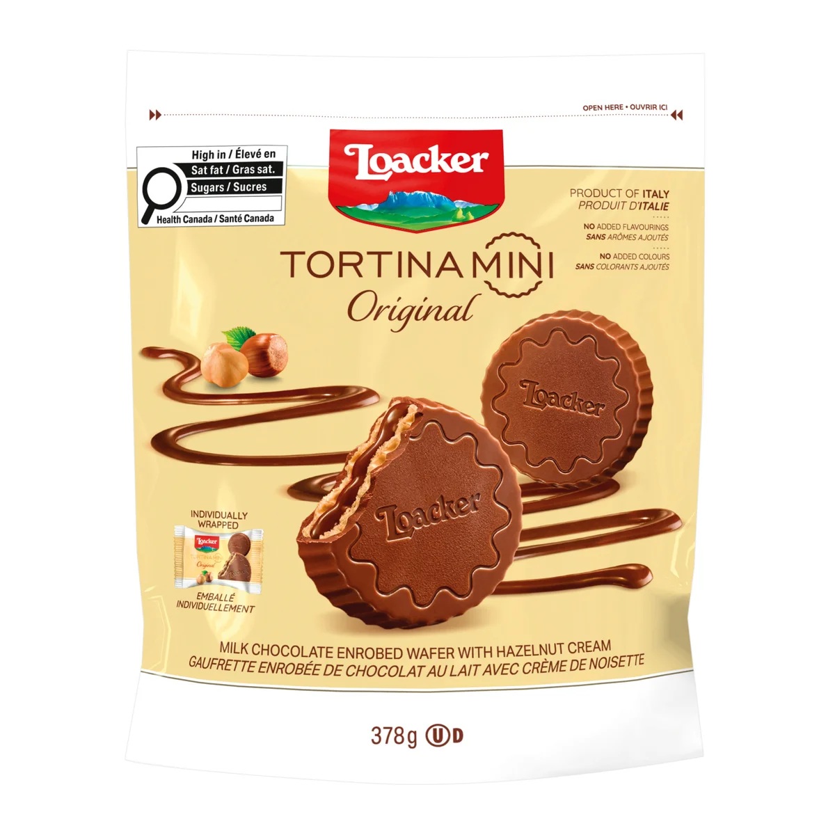 LOACKER'S MINI CHOCOLATE WAFERS 378G