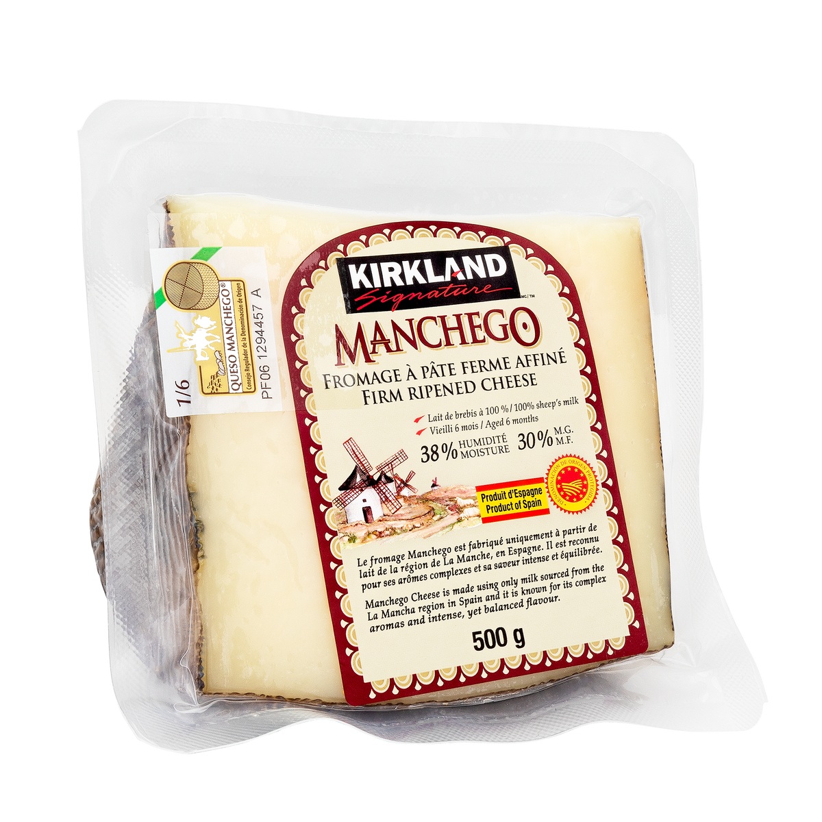 KIRKLAND MANCHEGO CHEESE 500 GR