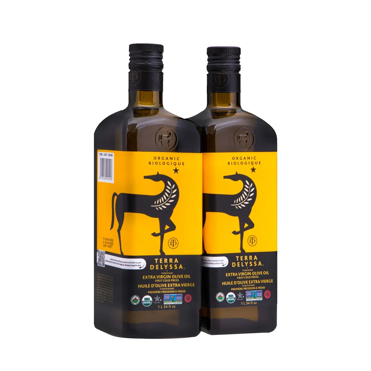 TERRA DELYSSA EXTRA VIRGIN ORGANIC OLIVE OIL 2 X 1 L