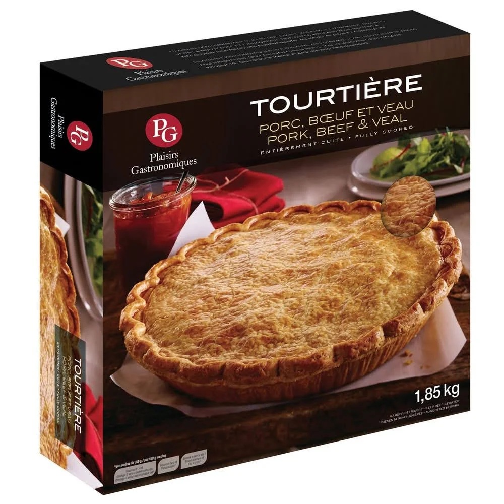 PLAISIRS GASTRONOMIQUES PORK BEEF & VEAL TOURTIERE 1.85KG