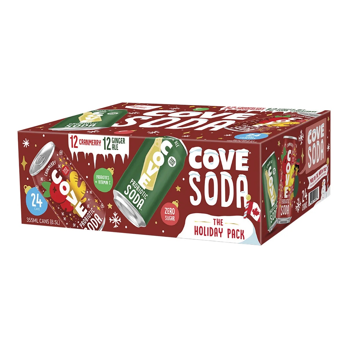 COVE SODA HOLIDAY VARIETY PACK 24 X 355 ML