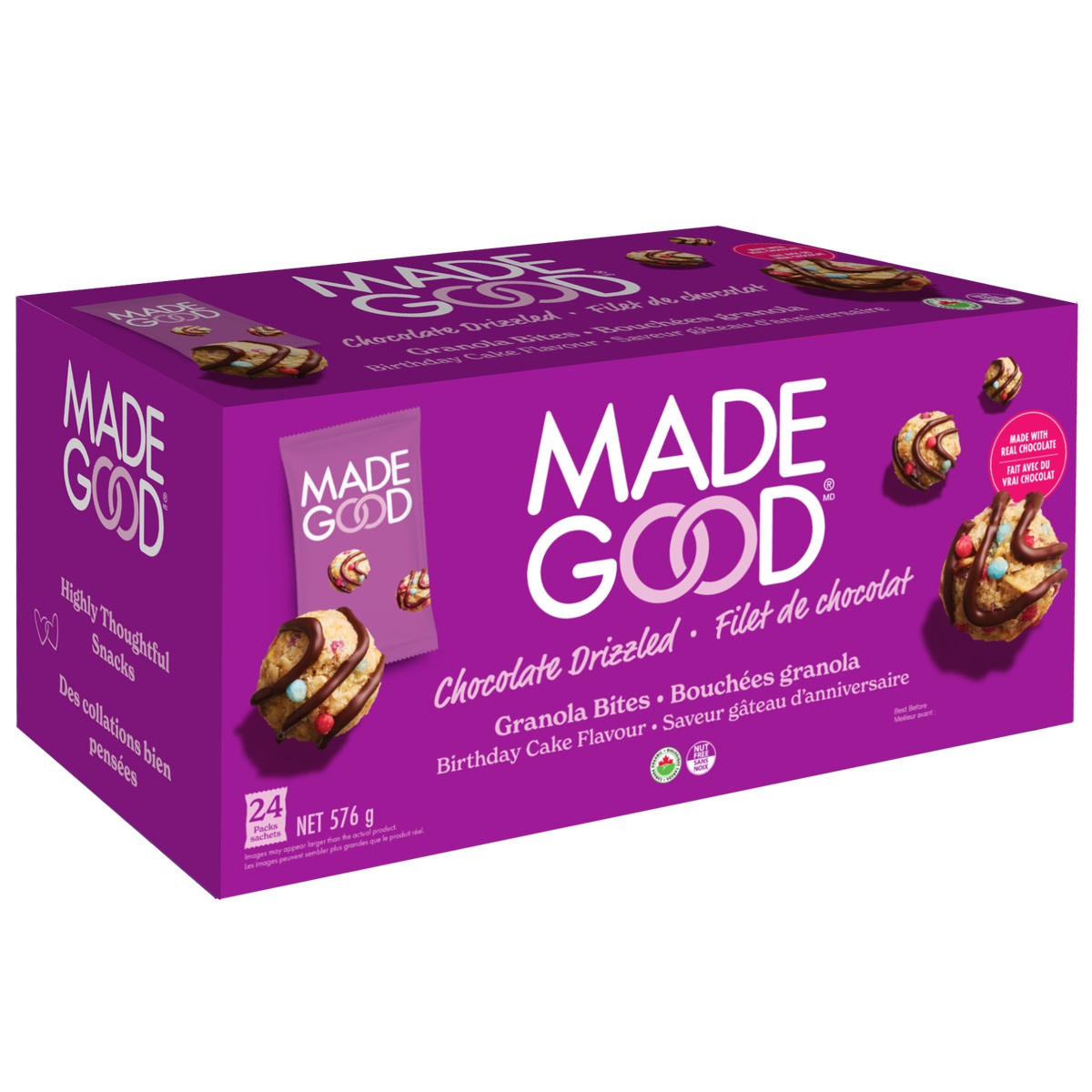 MADE GOOD CHOCOLATE DRIZZLED GRANOLA BITES 24 X 24GR