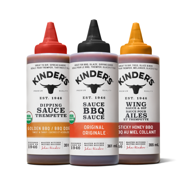 KINDER'S 3-PACK WING BBQ & DIPPING SUMMER SAUCES 3 X 361ML