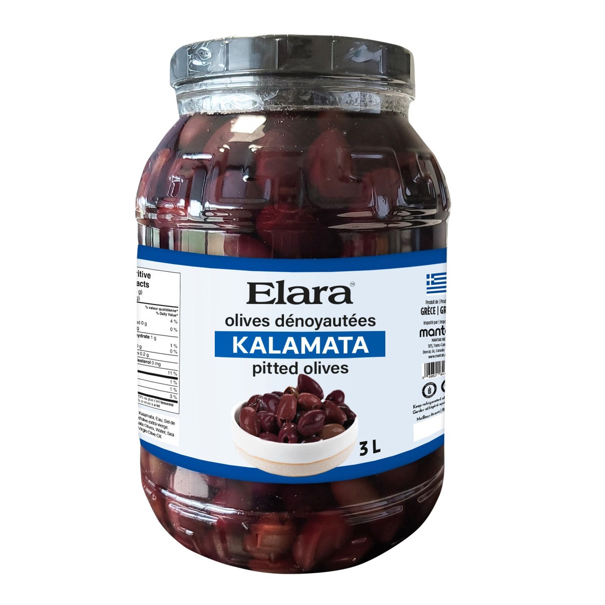 ELARA 3LT KALAMATA OLIVES 3L