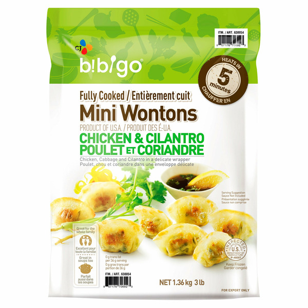 BIBIGO MINI CHICKEN WONTONS 1.36 KG