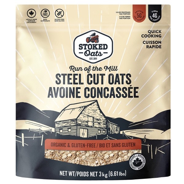 STOKED OATS ORGANIC STEEL CUT OATS 3KG