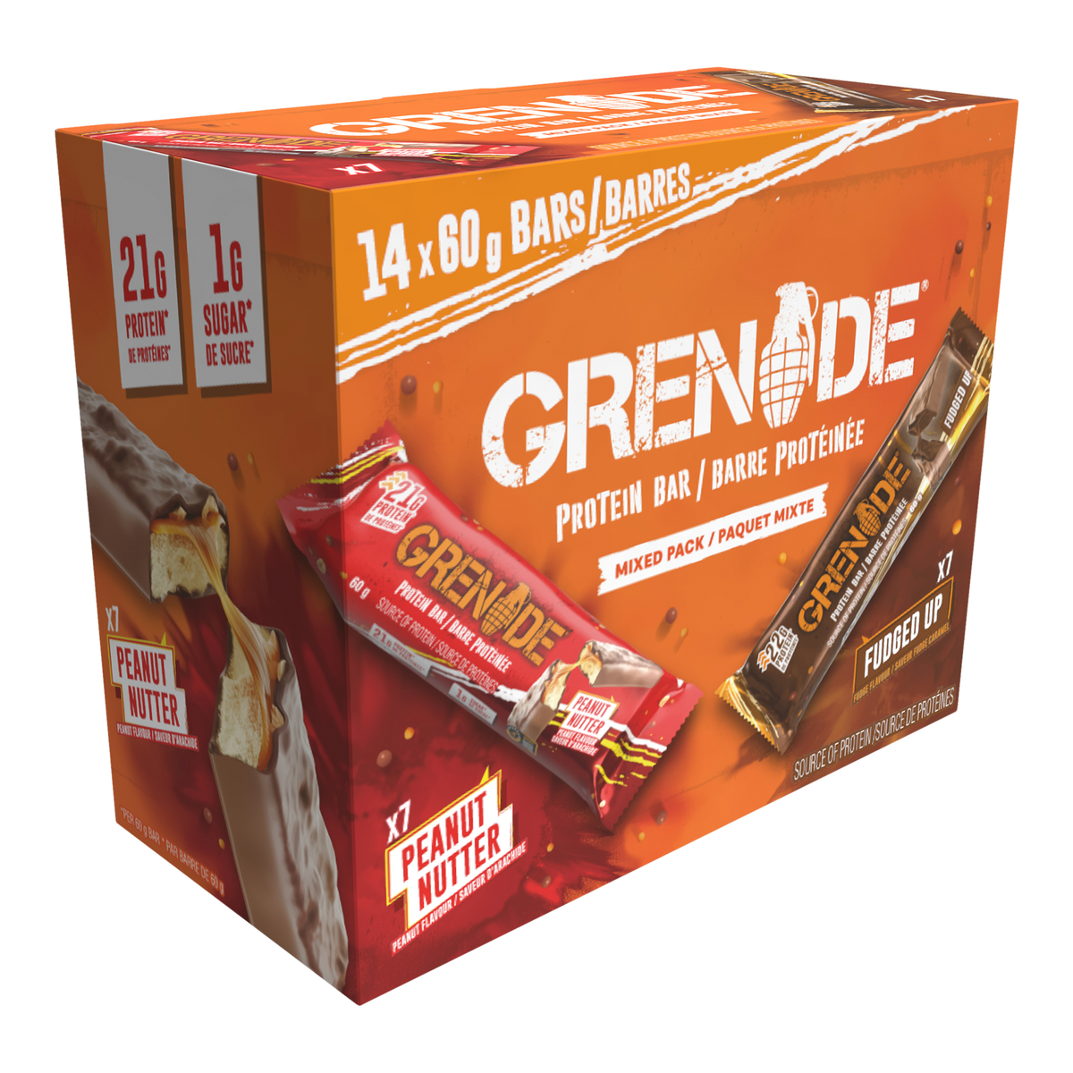 GRENADE MIXED PROTEIN BAR PACK 14 X 60GR