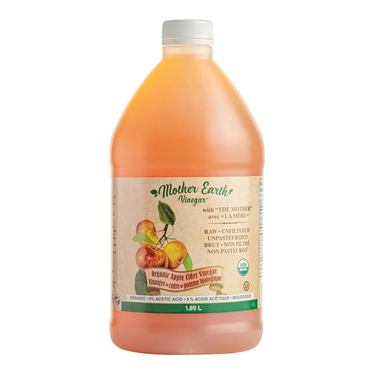 MOTHER EARTH APPLE CIDER VINEGAR 1 LT 1 L