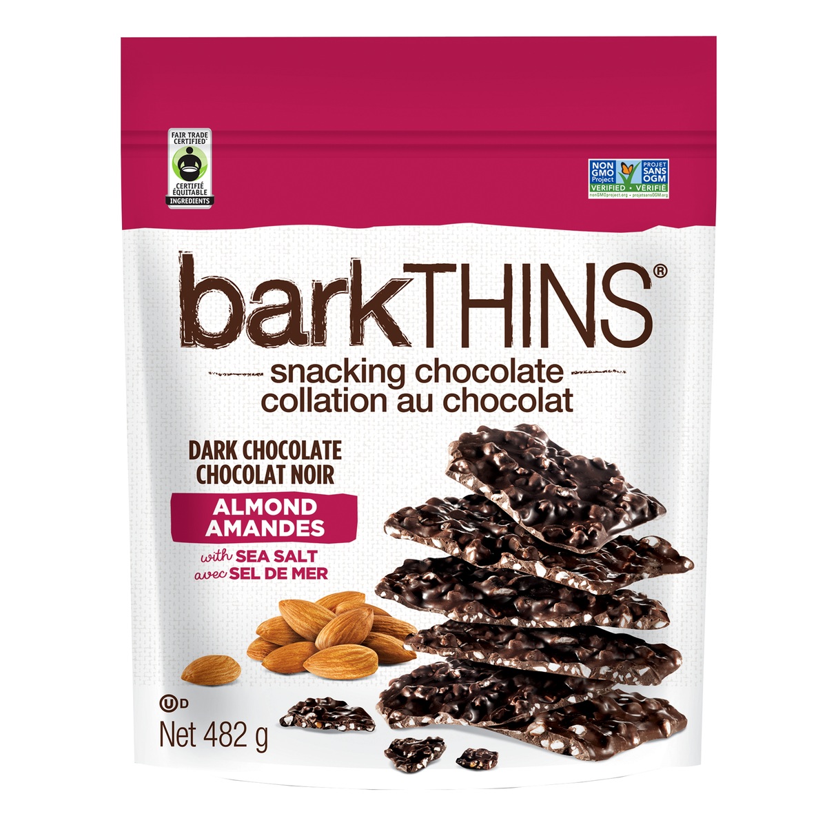 BARKTHINS DARK CHOCOLATE ALMOND 482GR