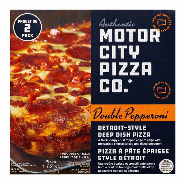 MOTOR CITY DEEP DISH PEPPERONI PIZZA 2 X 808 GR