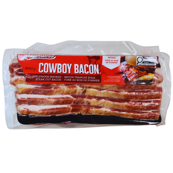 LEADBETTER COWBOY STYLE APPLEWOOD SMOKED STEAK CUT BACON 2 X 500 GR