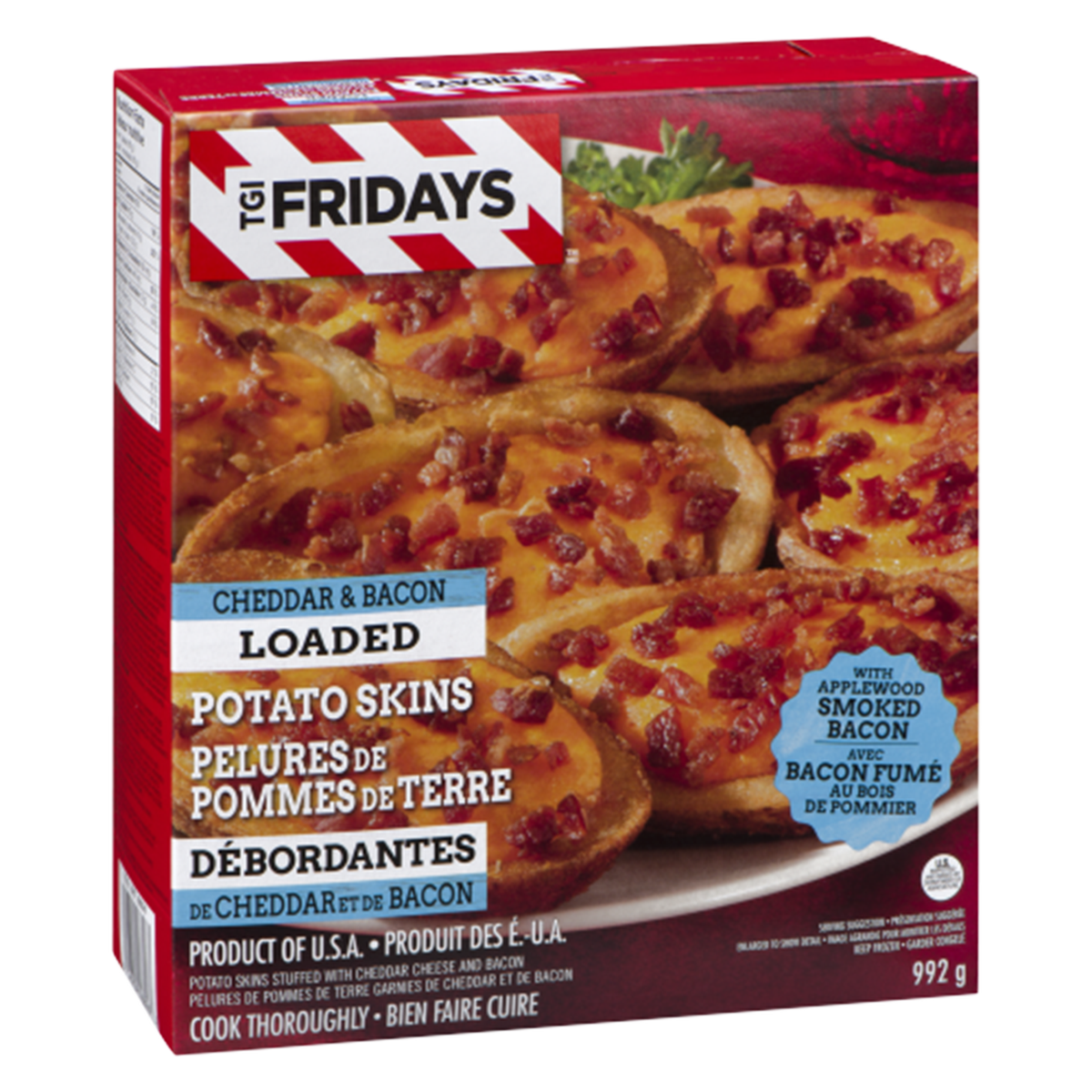 TGI FRIDAY CHEDDAR AND BACON LOADED POTATO SKINS 1 KG