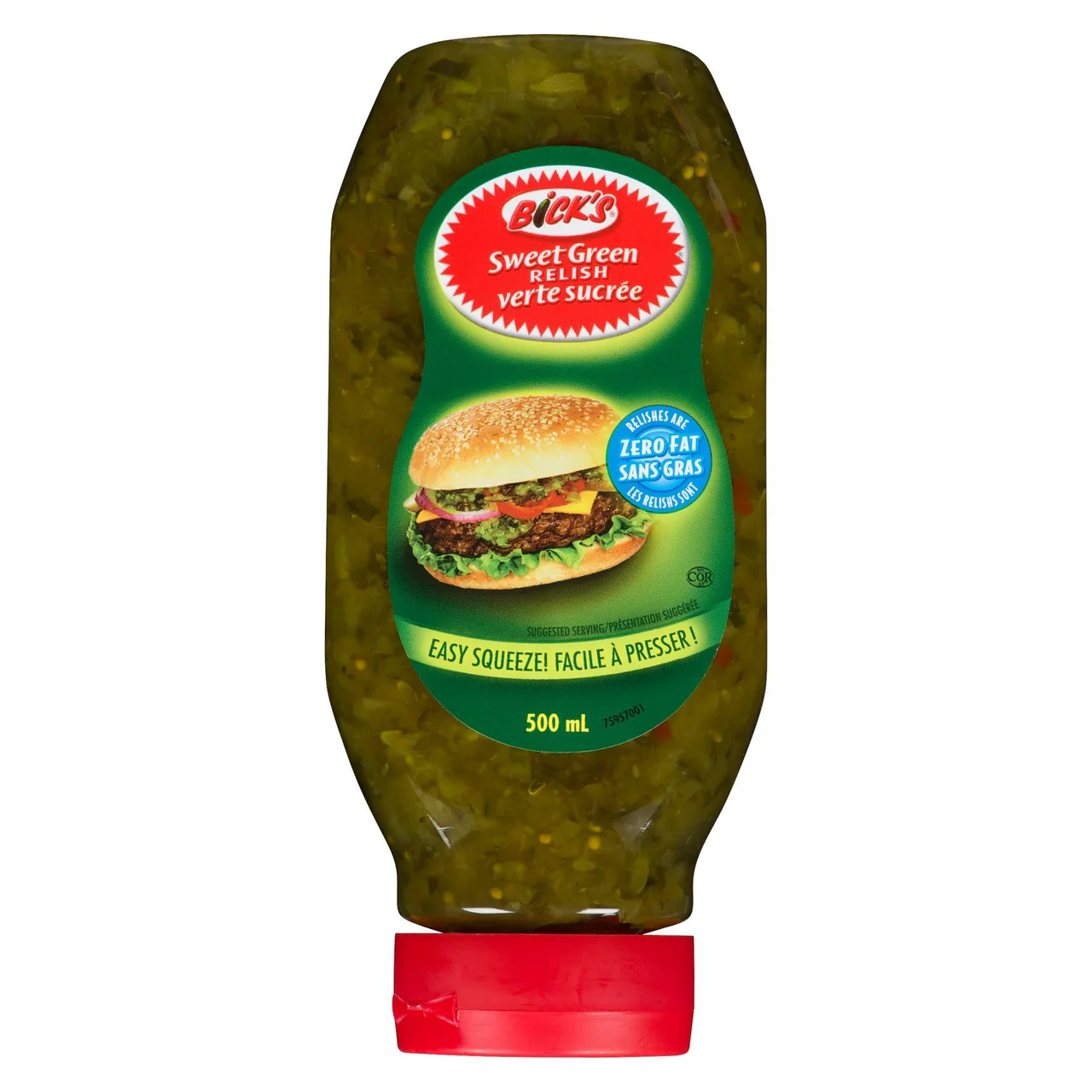 BICK'S SWEET GREEN SQUEEZABLE RELISH 500 ML