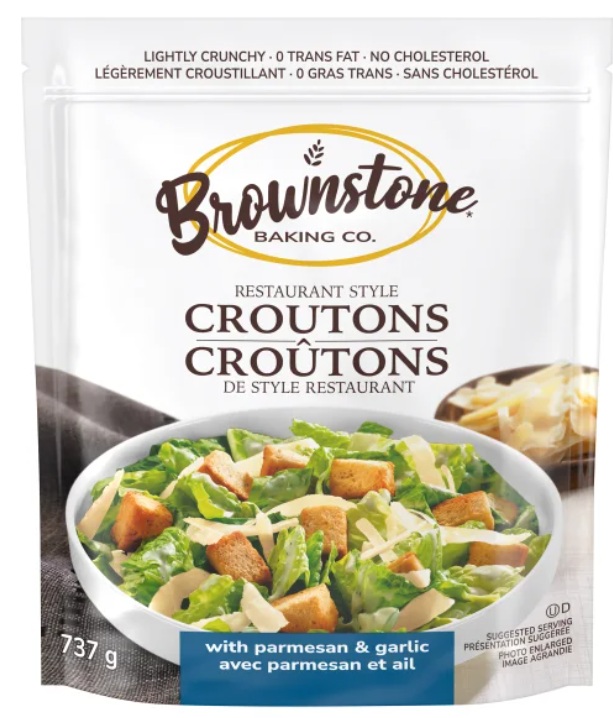 BROWNSTONE RESTAURANT STYLE GARLIC & PARMESAN CROUTONS 737 GR