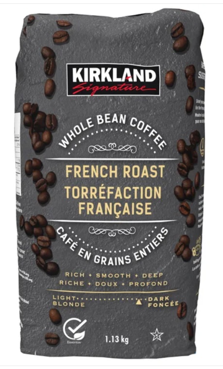 KIRKLAND FRENCH ROAST COFFEE BEANS 1.13 KG