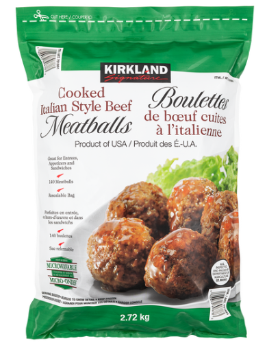 KIRKLAND COOKED ITALIAN BEEF MEATBALLS 2.27 KG