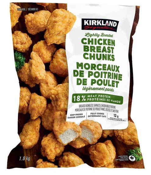 KIRKLAND BREADED CHICKEN BREAST CHUNKS 1.8 KG