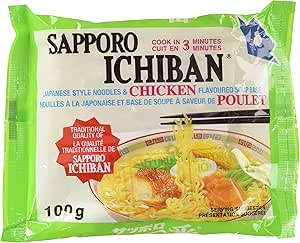 SAPPORO ICHIBAN CHICKEN NOODLES 24 X 100G