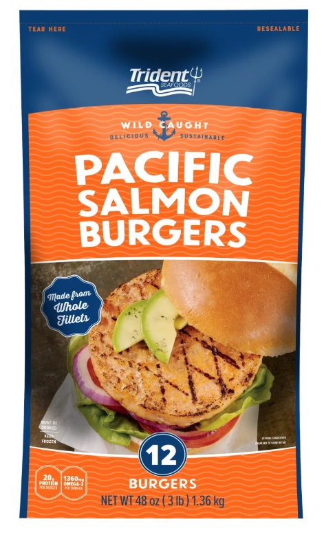 TRIDENT SALMON BURGERS 12 X 113 G