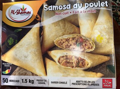 AL SHAMAS UNCOOKED CHICKEN SAMOSAS 50'S 1.5 KG