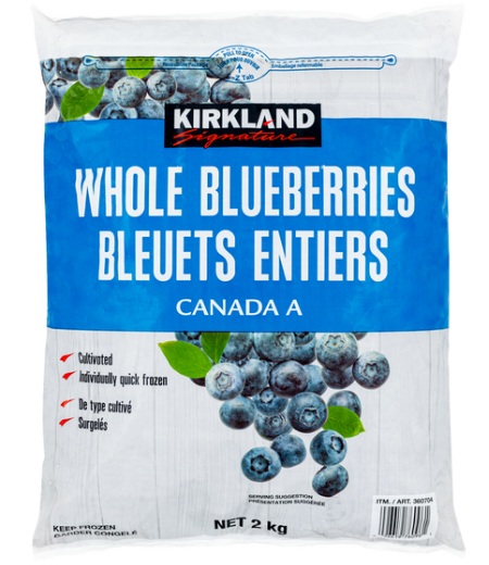 KIRKLAND FROZEN BLUEBERRIES 2 KG