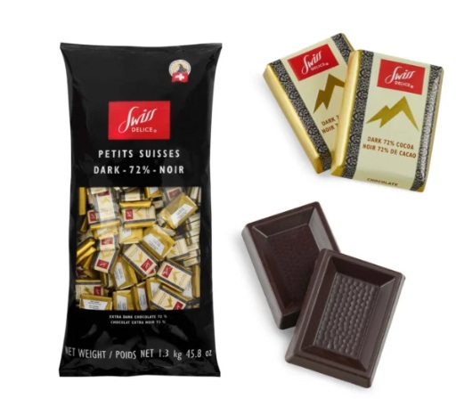 SWISS DARK CHOCOLATE SQUARES 1.5 KG