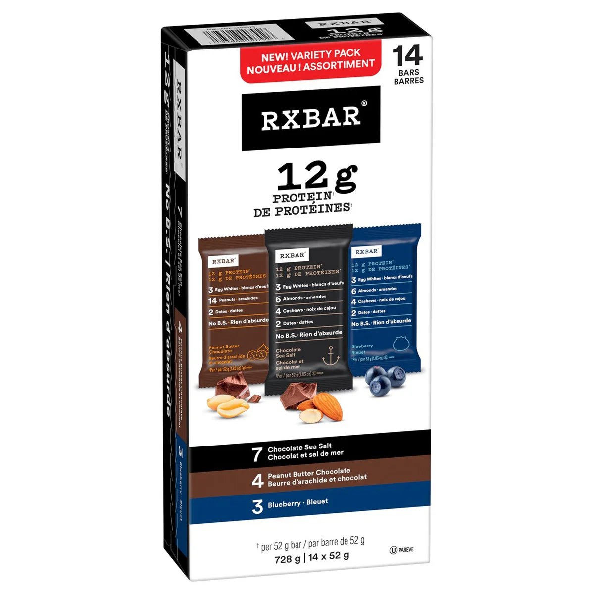 RXBAR PROTEIN BAR VARIETY PACK 14 X 52GR