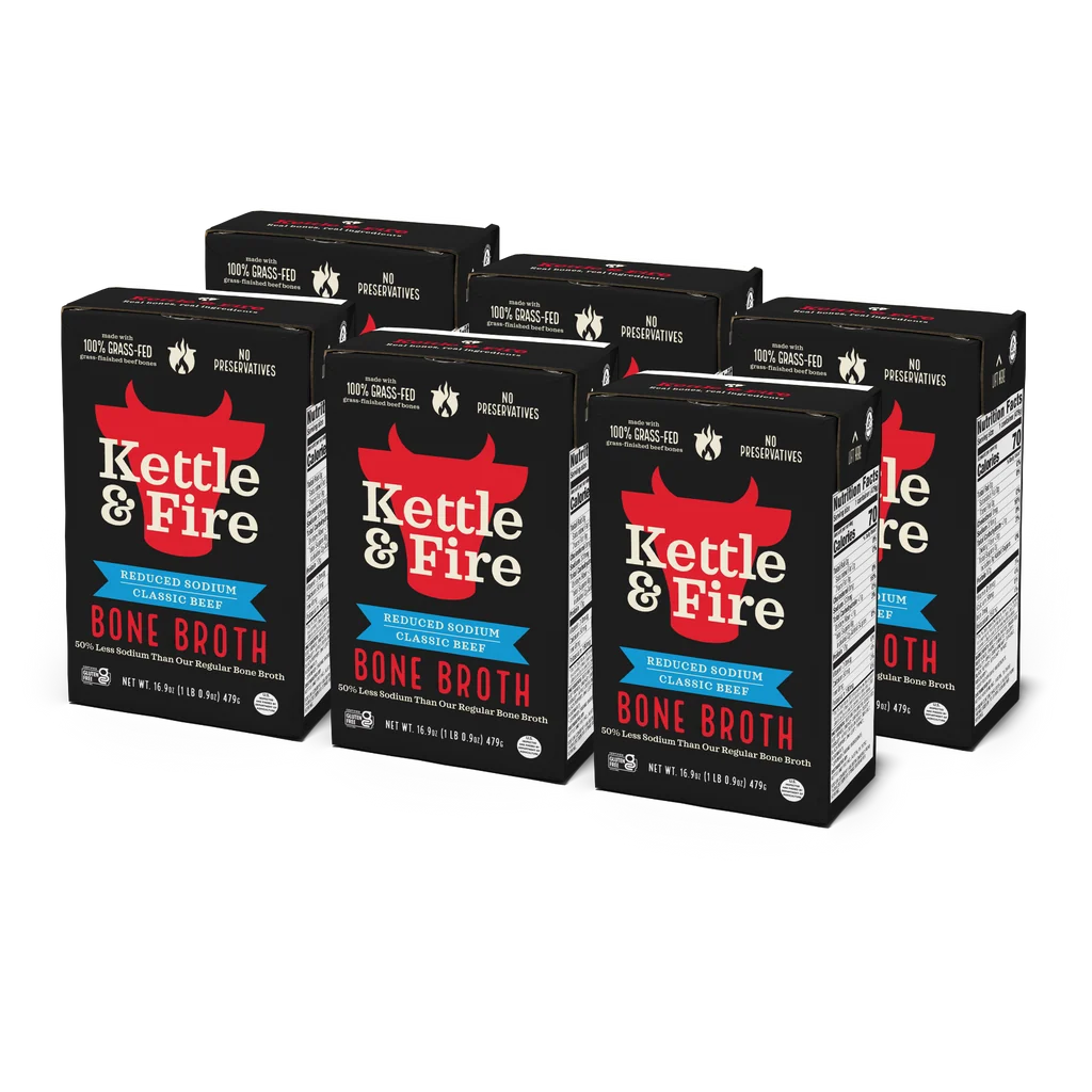 KETTLE & FIRE BEEF BONE BROTH 6 X 470ML