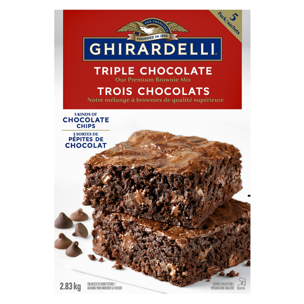 GHIRARDELLI TRIPLE CHOCOLATE BROWNIE MIX 2.83 KG