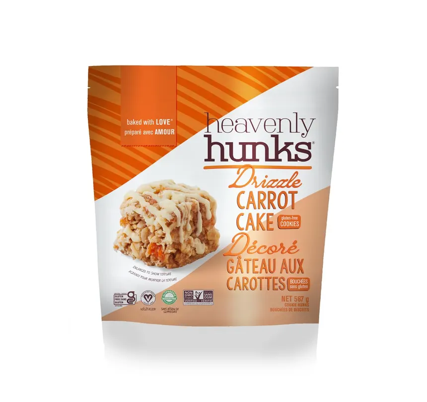 E&C'S CARROT CAKE DRIZZLE HEAVENLY HUNKS 567 GR