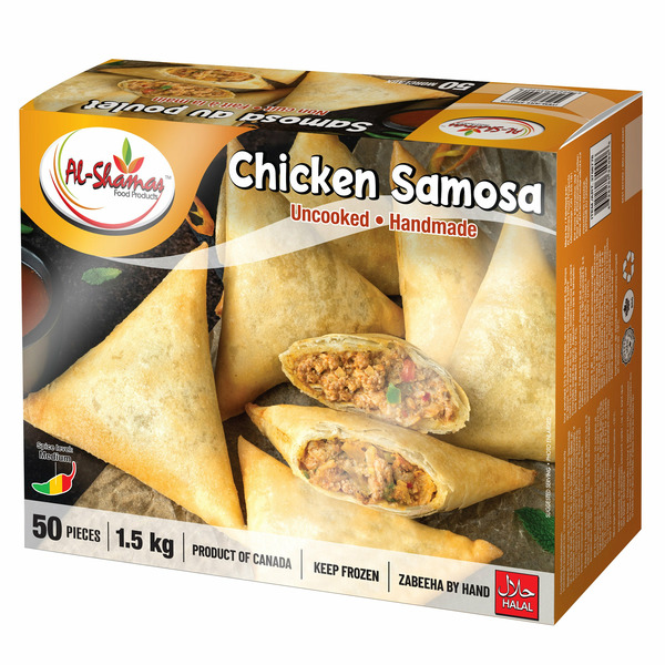 AL SHAMAS UNCOOKED CHICKEN SAMOSAS 50'S 1.5 KG