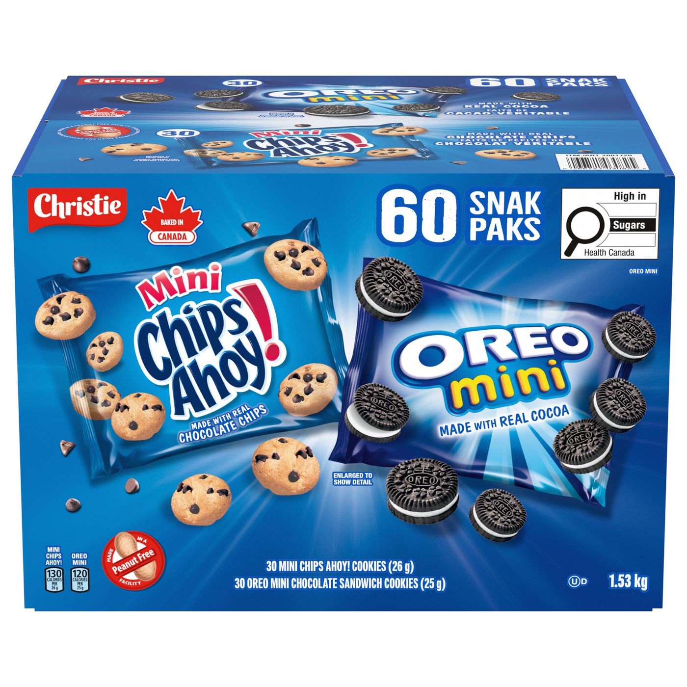 CHRISTIE MINI CHIPS AHOY AND OREO COOKIES 60 X 26G