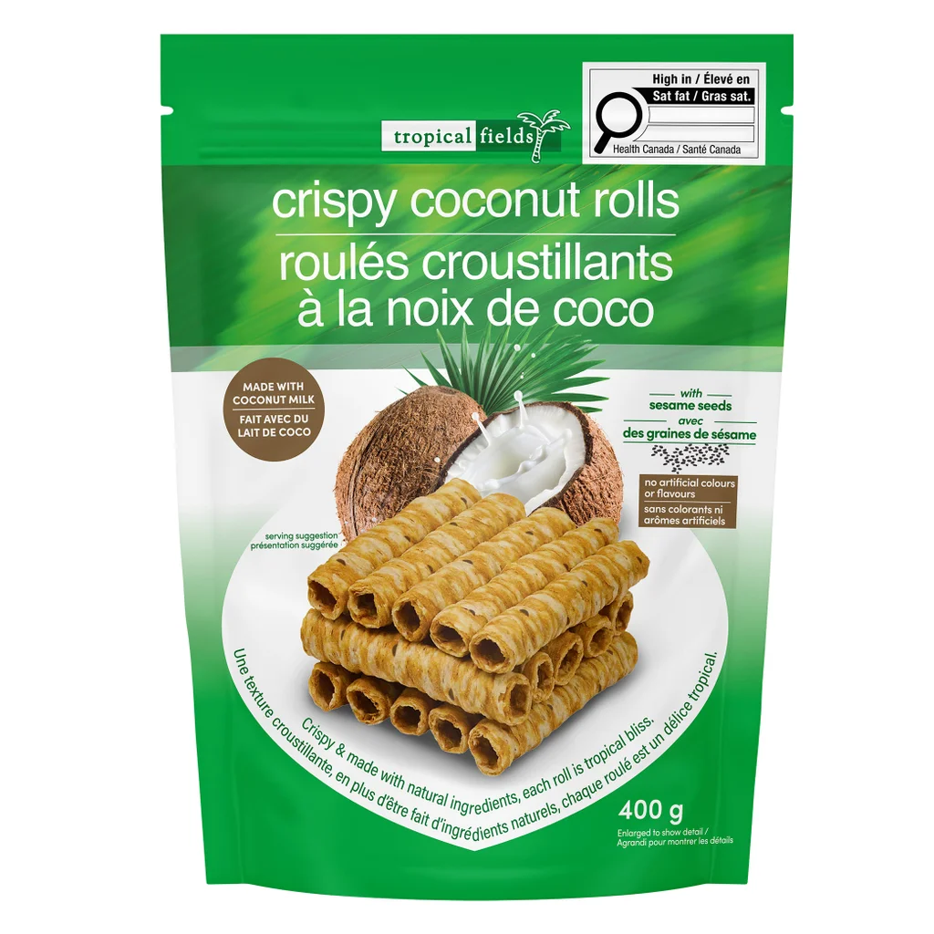 TROPICAL FIELDS CRISPY COCONUT ROLLS 400 GR