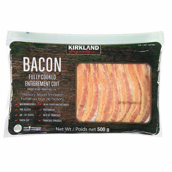 KIRKLAND SIGNATURE HICK-SMOKED COOKED BACON 500 GR