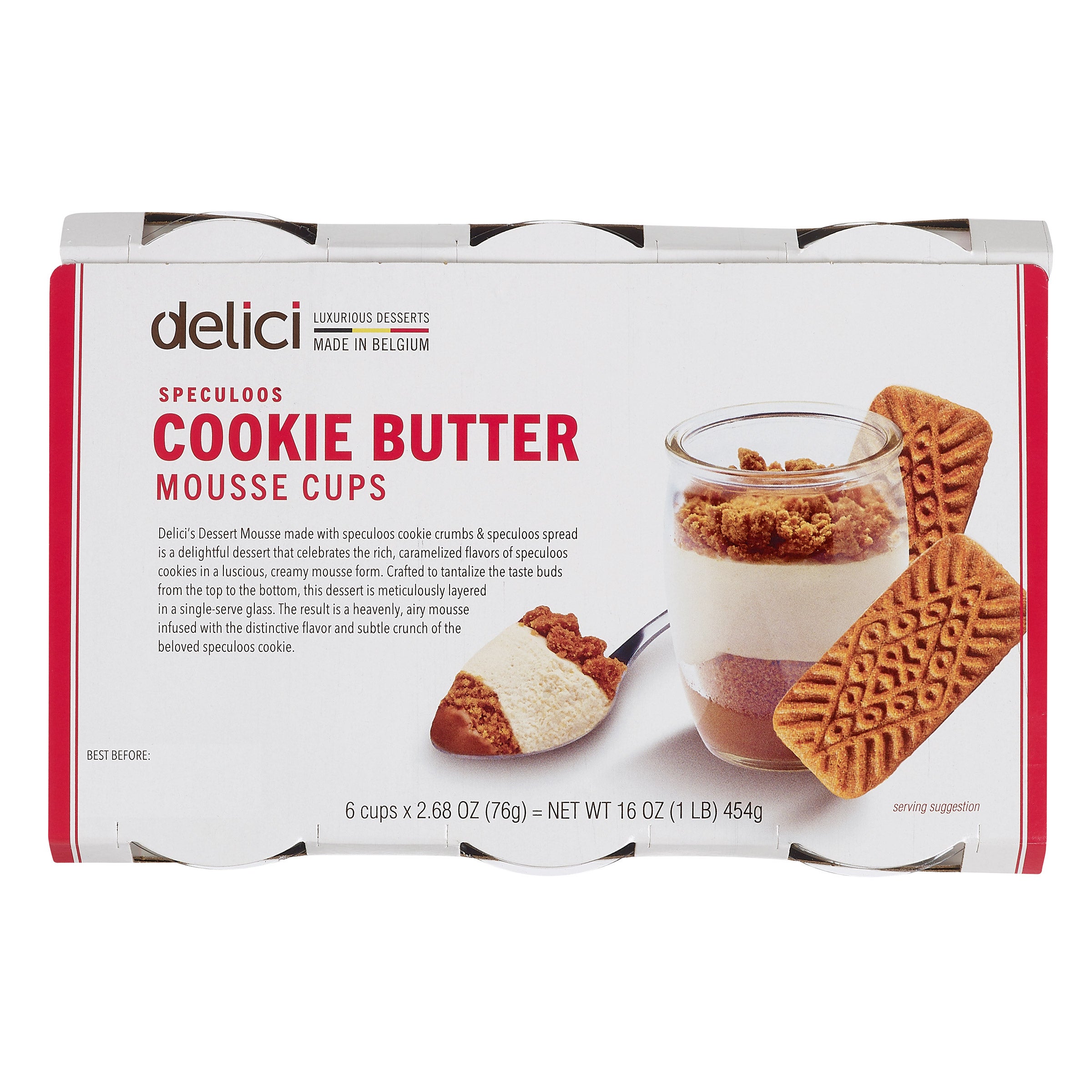 DELICI COOKIE BUTTER MOUSSE 6 X 76G