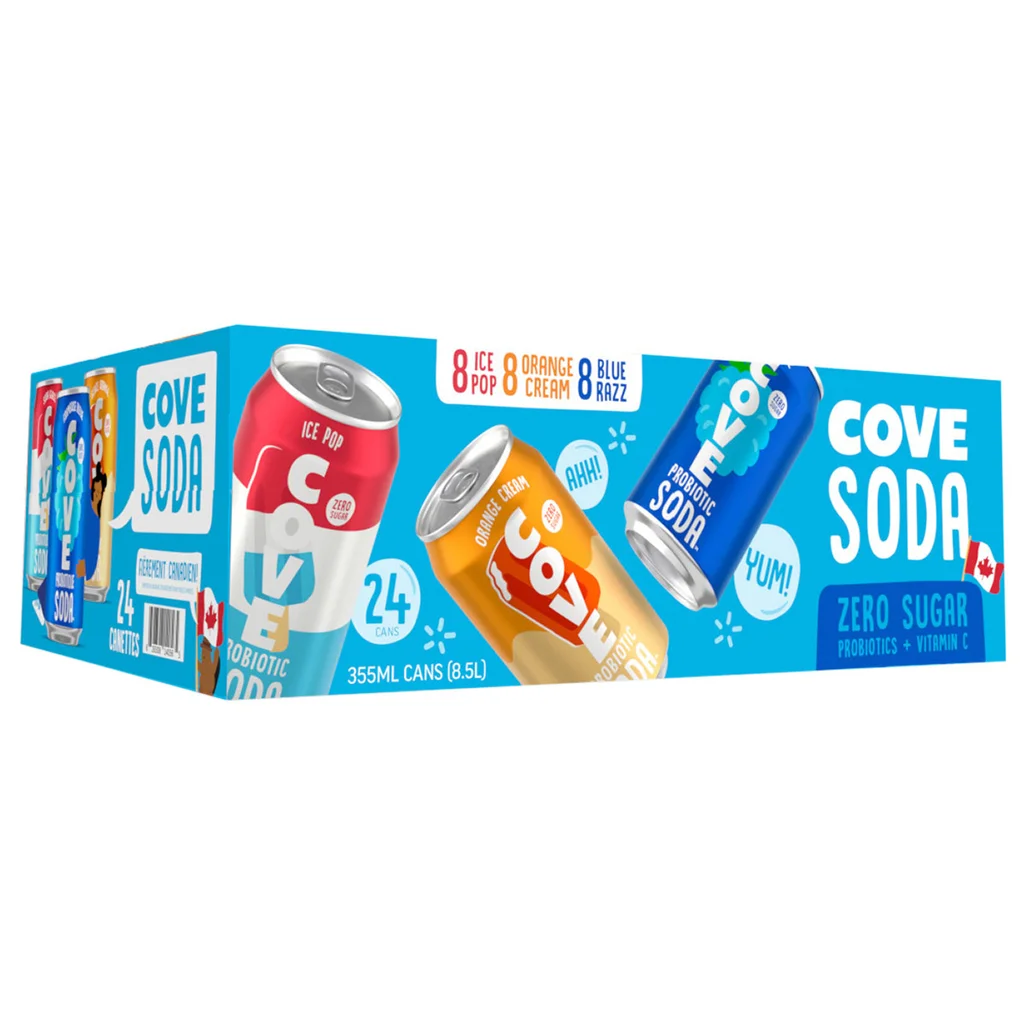 COVE SODA SUMMER VARIETY PACK 24 X 355 ML