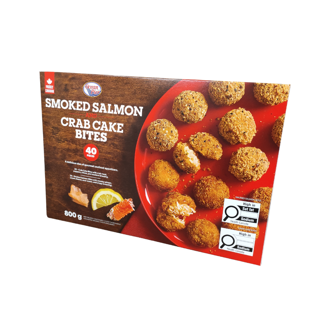 OCEAN PIER SMOKED SALMON AND CRAB CAKE BITES 800G